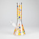10″ Flower Design Glass Beaker Bong Glass Bong 777 Smoke Design 2