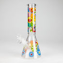 10″ Smile Flower Design Glass Beaker Bong Glass Bong 777 Smoke Design 1