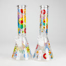 10″ Smile Flower Design Glass Beaker Bong Glass Bong 777 Smoke