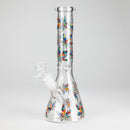 10" Leaves Design Glass Beaker Bong Glass Bong 777 Smoke Design 1