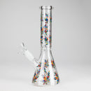 10" Leaves Design Glass Beaker Bong Glass Bong 777 Smoke