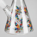 10" Leaves Design Glass Beaker Bong Glass Bong 777 Smoke