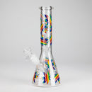 10" Leaves Design Glass Beaker Bong Glass Bong 777 Smoke Design 2