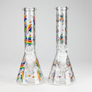10" Leaves Design Glass Beaker Bong Glass Bong 777 Smoke