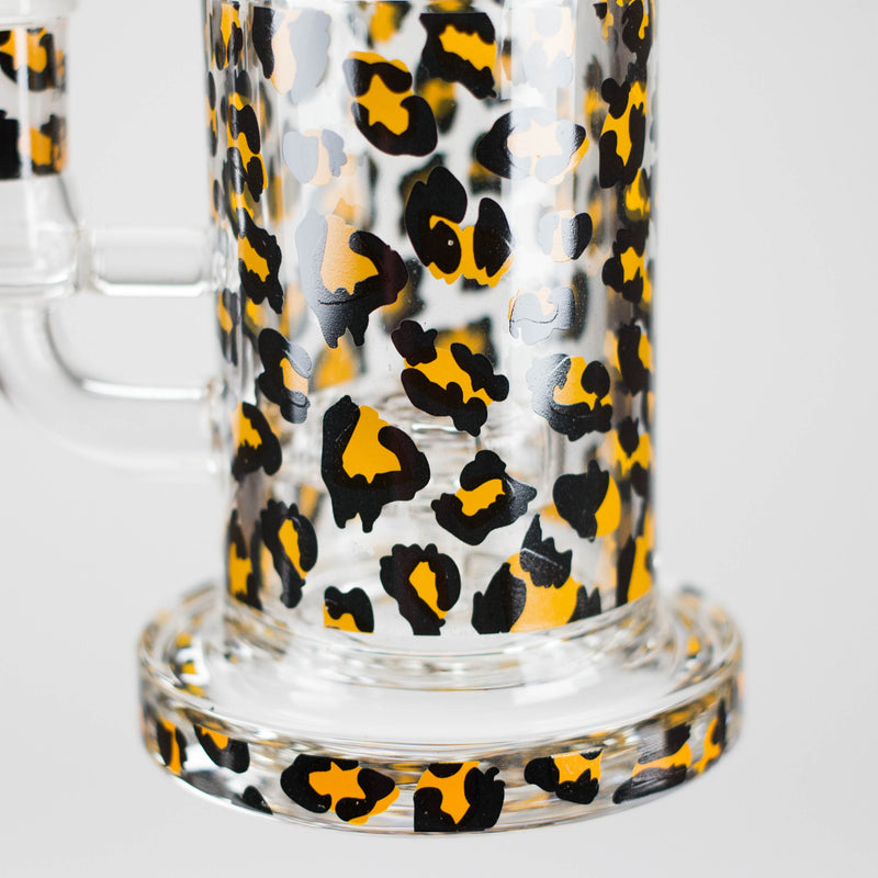 O 7″ 2-in-1 Leopard Print Rig with Perc – Banger & Bowl Included