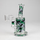 7″ 2-in-1 Leopard Print Rig with Perc – Banger & Bowl Included Glass Rig 777 Smoke Brown