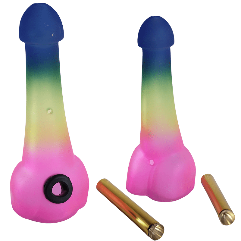 7″ Penis Smoking Glass Pipe [SMKZ160] Glass Bong Canadian Distributor Color A
