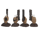 11″ Vinyl Hand Pistol Water Pipe with 14mm Glass Bowl [SMKZ163] Resin · Silicone · Plastic Bong Canadian Distributor