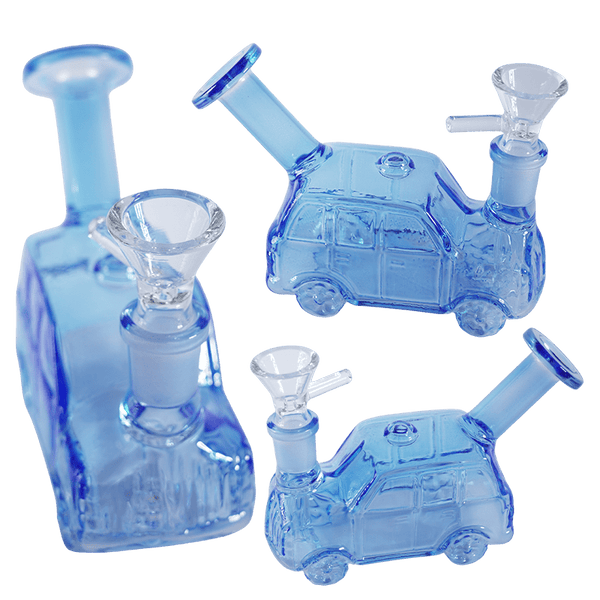 4″ Car Design Mini Water Pipe with 14mm Glass Bowl – Blue [SMKZ177] Glass Bong Canadian Distributor