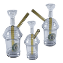 7″ Starbuds Cup Design Water Pipe with Flower Bowl – Silver [SMKZ181] Glass Bong Canadian Distributor