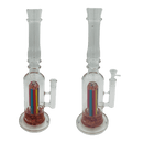 [4 Pack Bundle] 16" Assorted Center Piece Glass Waterpipe – 14mm Bowl Glass Bong ONE Art Sketch