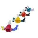 Color Handle Glass Bowl - Assorted (CC483) Bowl · Banger · Oil Burner Canadian Distributor