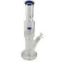 12″ Straight Tube Glass Bong Tire Percolator with Inline Ash Catcher (C2245) Glass Bong Canadian Distributor Dark Blue