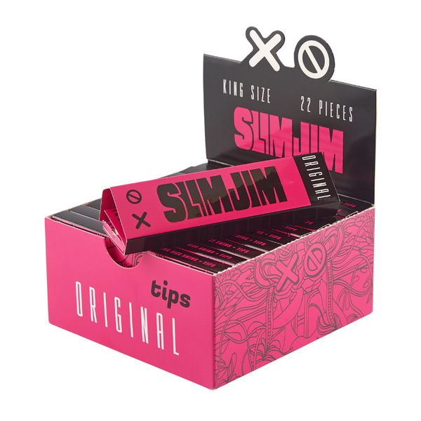 O Slimjim - Natural King Size Skins + Tips (Box of 22)