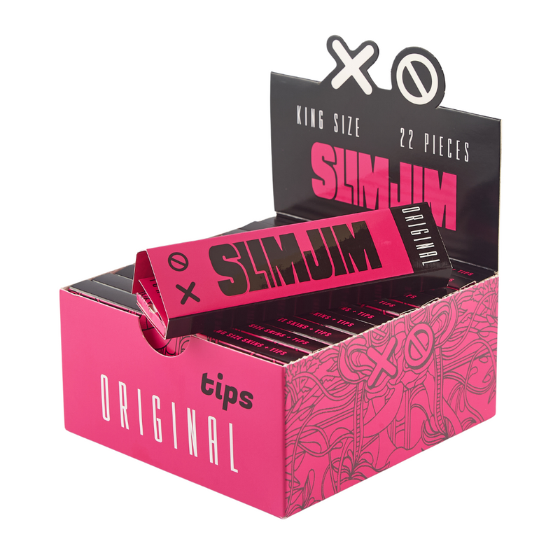 O Slimjim - Natural King Size Skins + Tips (Box of 22)