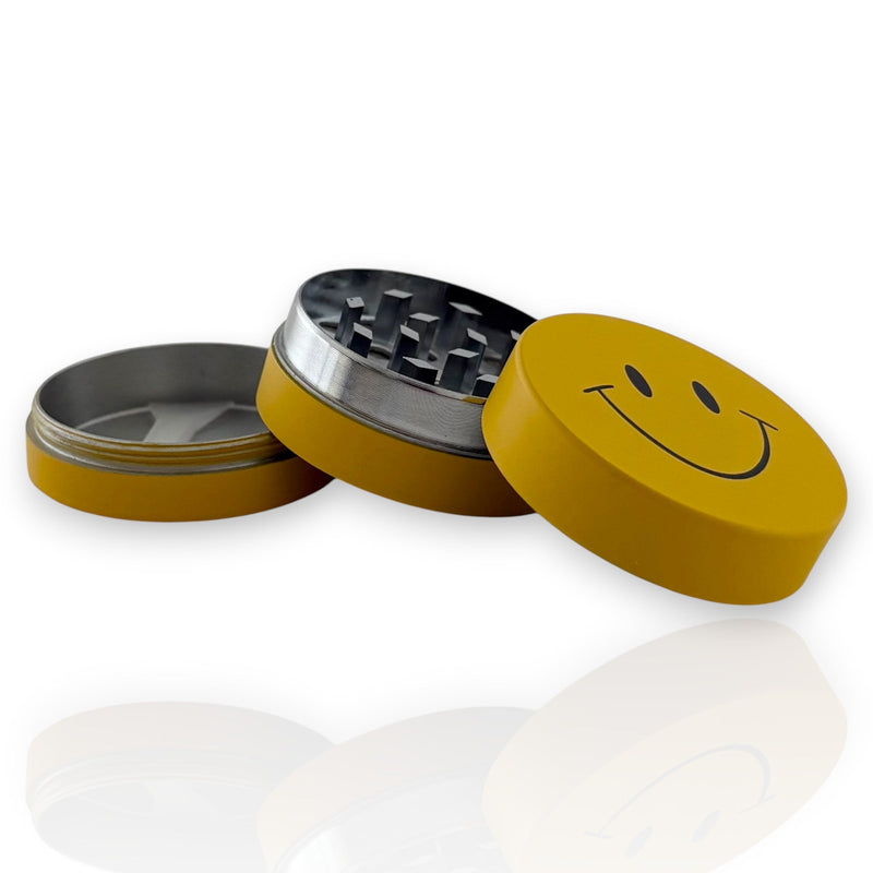 Smiley Face 3-Part Metal Grinders – 40mm-12CT Display Pack Super Supplys Inc