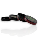 Wellcann | 4-Part Leaf Design Grinders – 50mm-12CT Display Pack Super Supplys Inc