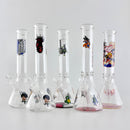 12" Anime-Themed Beaker Bongs – 4mm Thick Glass Glass Bong Super Supplys Inc