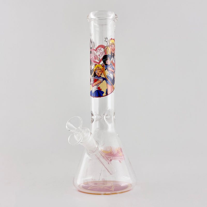 12" Anime-Themed Beaker Bongs – 4mm Thick Glass Glass Bong Super Supplys Inc Moon