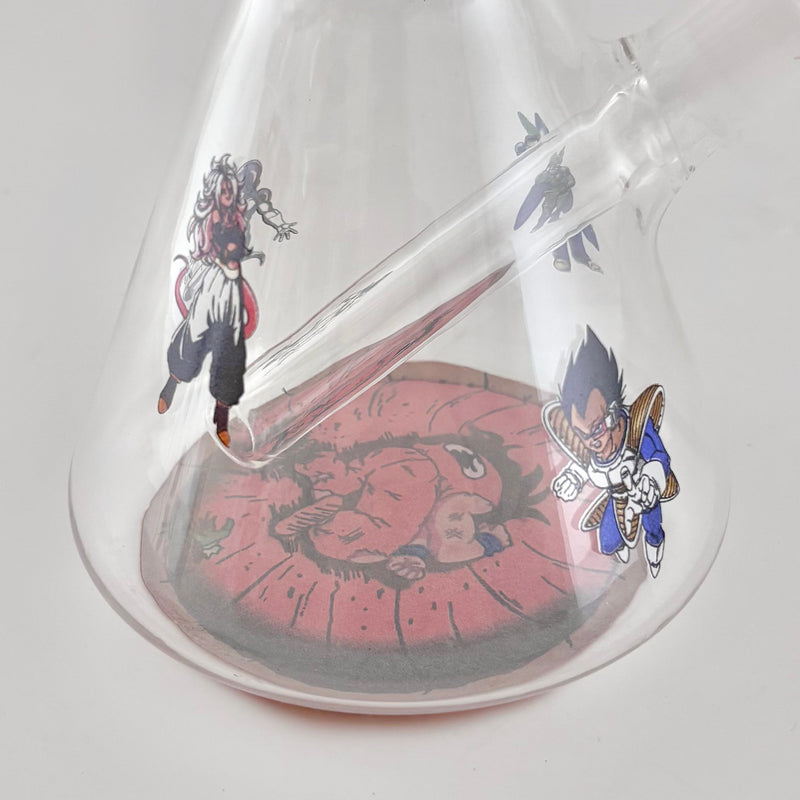 12" Anime-Themed Beaker Bongs – 4mm Thick Glass Glass Bong Super Supplys Inc