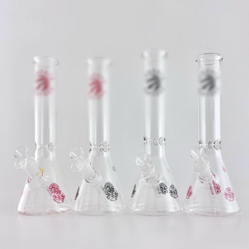 12" Toronto-Themed Beaker Bongs – 4mm Thick Glass Glass Bong Super Supplys Inc