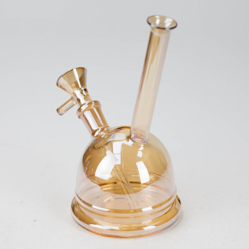 7" Solid Color Electroplate Glass Bubbler Glass Bong 777 Smoke
