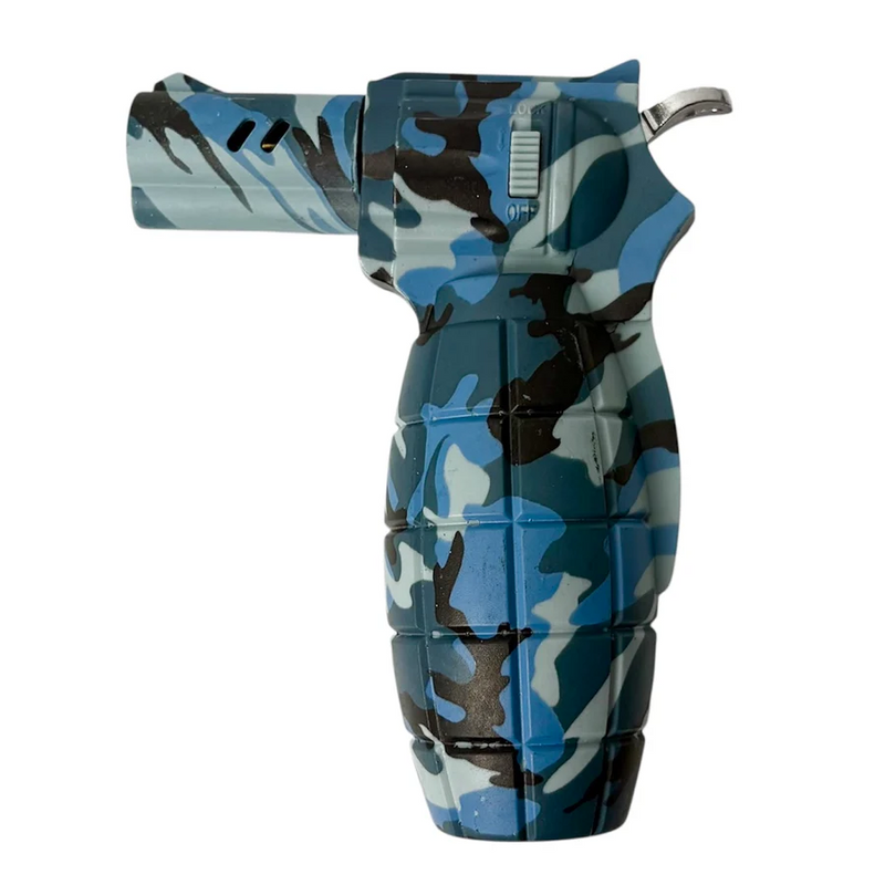 4.5" Grenade Torch Lighter-Assorted Colours Super Supplys Inc Camo Blue