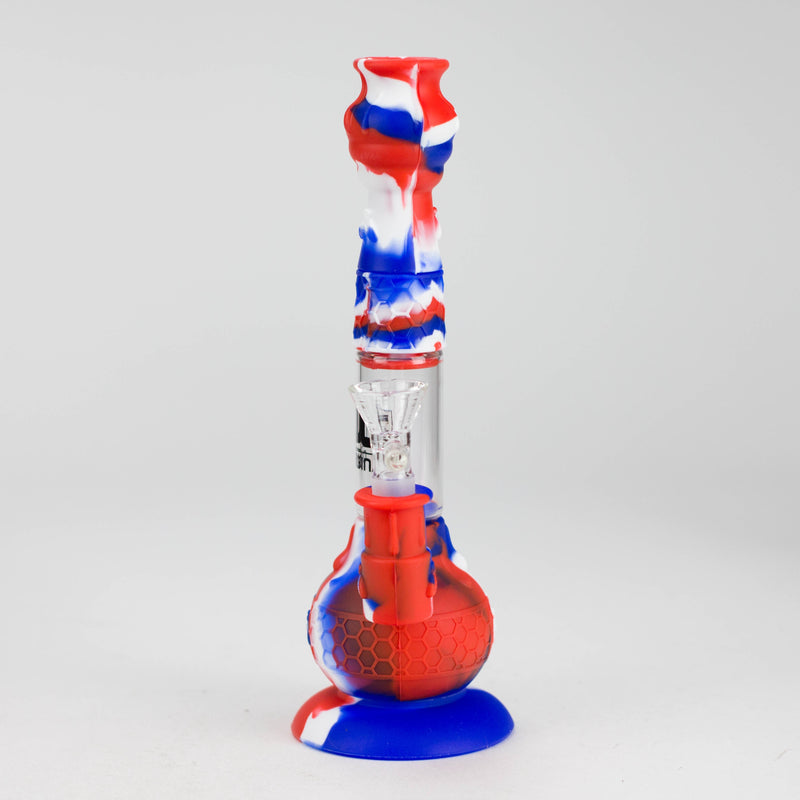 O OG Original | 9" Silicone Honeycomb Water pipe (OG-SLB024)-Assorted
