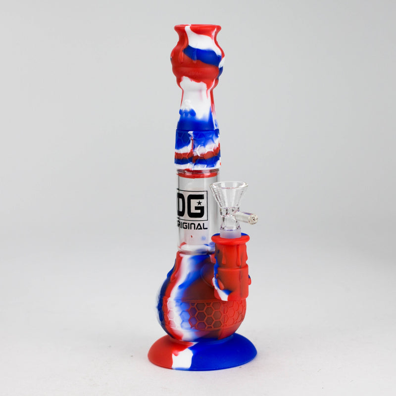 O OG Original | 9" Silicone Honeycomb Water pipe (OG-SLB024)-Assorted