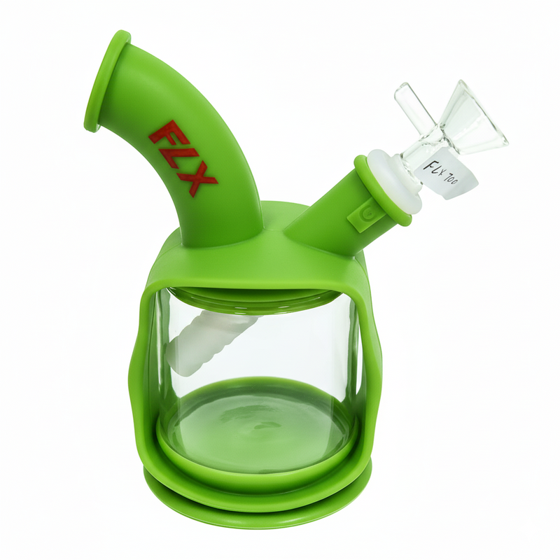FLX | G700 - 6" Silicone Dekatron Bong Resin · Silicone · Plastic Bong Bestfive Enterprise Ltd. Green