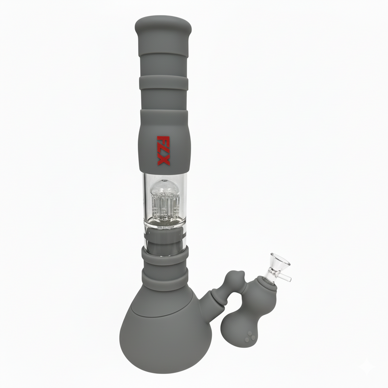 FLX | G400 – 10" Silicone Capacitor Bong Resin · Silicone · Plastic Bong Bestfive Enterprise Ltd. Gray