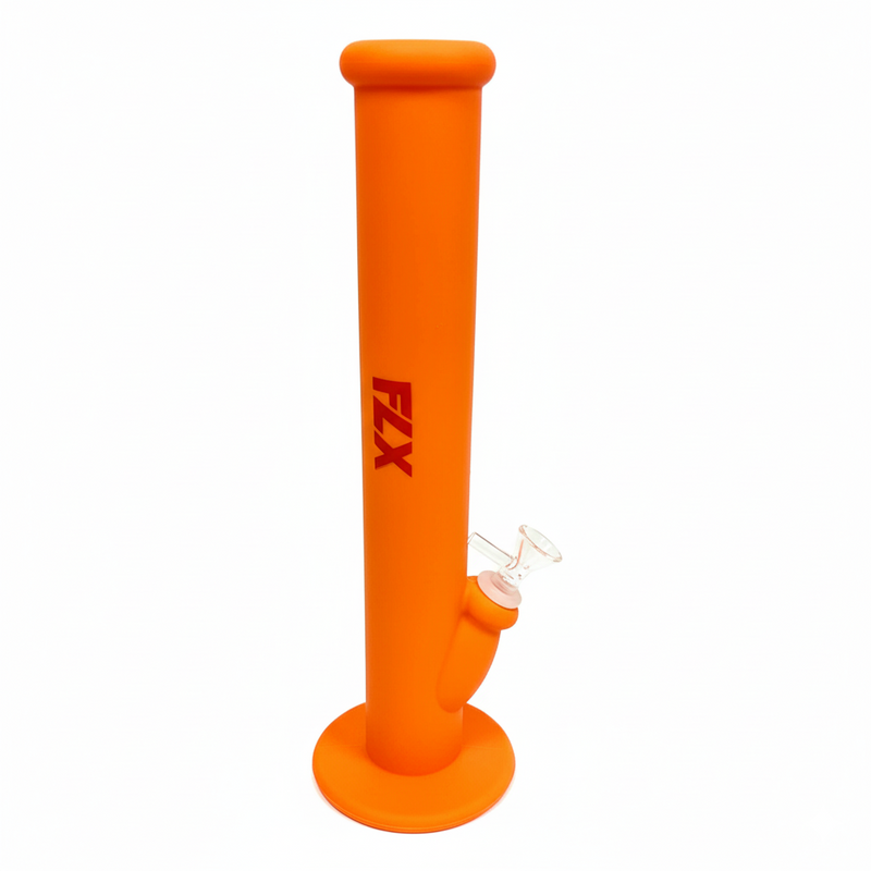 FLX | 114 – 14" Silicone Transistor Bong Resin · Silicone · Plastic Bong Bestfive Enterprise Ltd. Orange