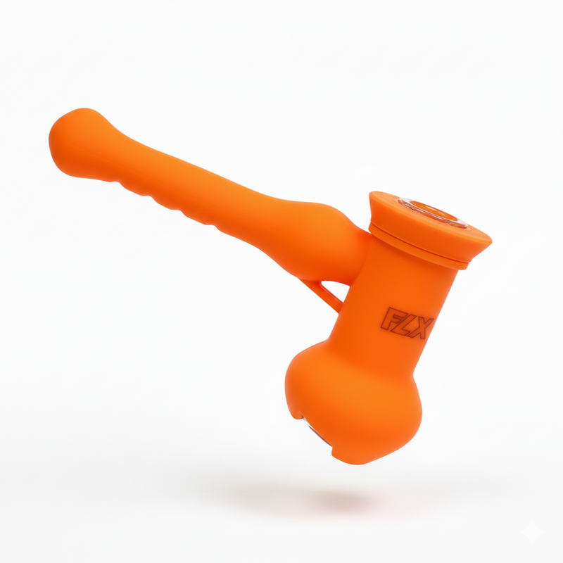 FLX | P2 – 7.5" Silicone Relay Hammer Pipe Silicone Pipe Bestfive Enterprise Ltd. Orange
