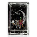 Green Planet Rectangle Glass Ashtrays – 6 Pack Display (85mm) Glass Ashtray Super Supplys Inc