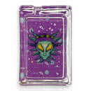 Green Planet Rectangle Glass Ashtrays – 6 Pack Display (85mm) Glass Ashtray Super Supplys Inc