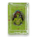 Green Planet Rectangle Glass Ashtrays – 6 Pack Display (85mm) Glass Ashtray Super Supplys Inc