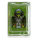 Green Planet Rectangle Glass Ashtrays – 6 Pack Display (85mm) Glass Ashtray Super Supplys Inc