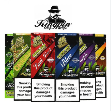 KINGPIN HEMP WRAPS 25*4 [ SMK916 ] Leaf Wrap NIBO Distribution
