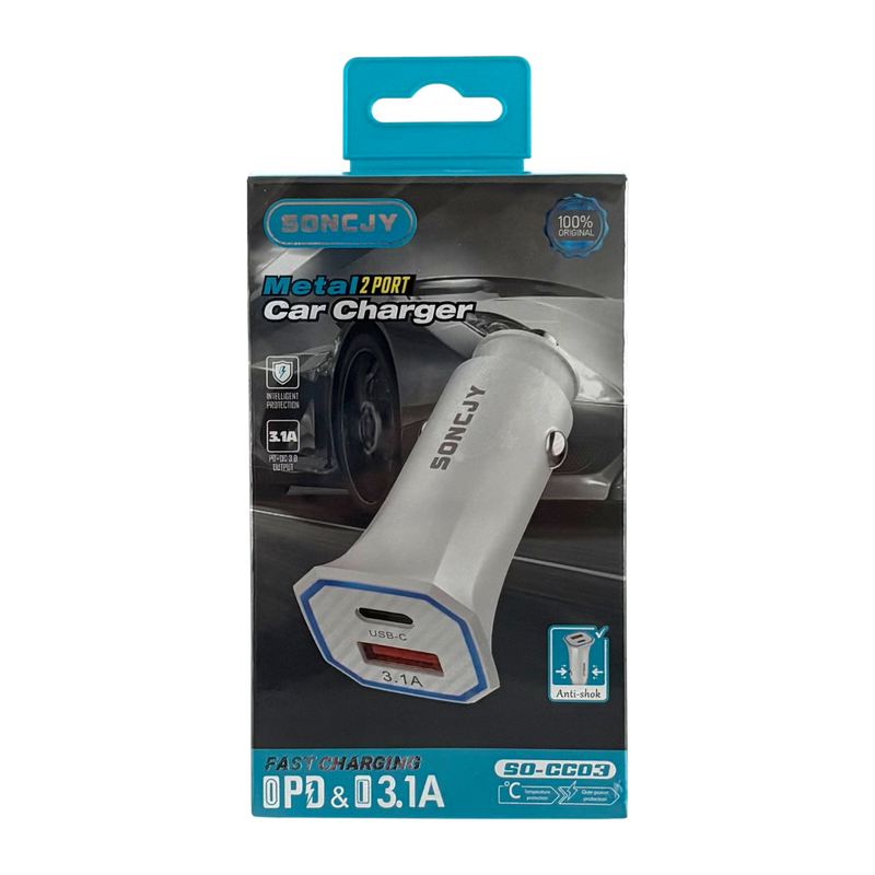 Dual-Port Car Charger Adapter Adapter Super Supplys Inc