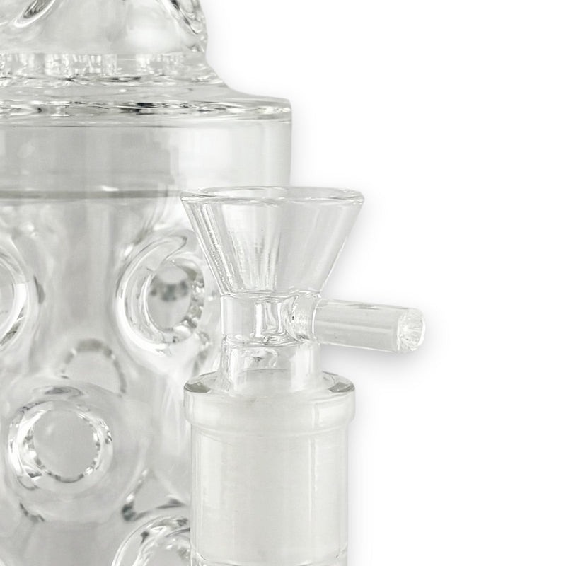 16" Straight Shooter Water Pipe with Screw Percolators - Blue Glass Bong Super Supplys Inc