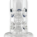 16" Straight Shooter Water Pipe with Screw Percolators - Blue Glass Bong Super Supplys Inc