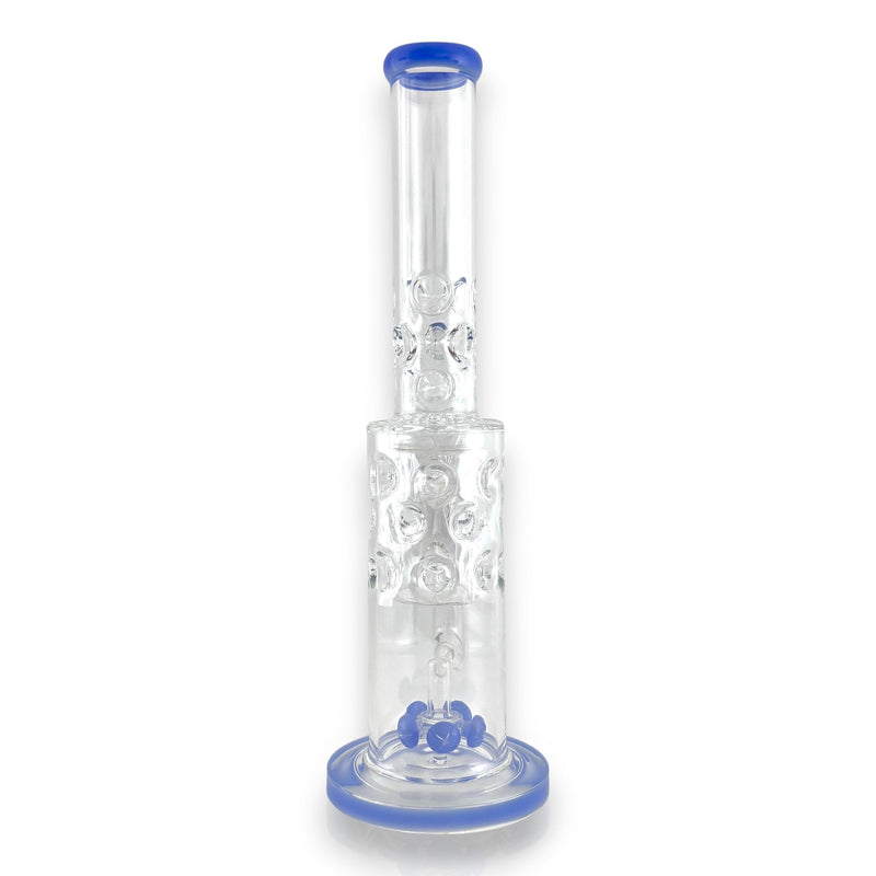 16" Straight Shooter Water Pipe with Screw Percolators - Celeste Glass Bong Super Supplys Inc