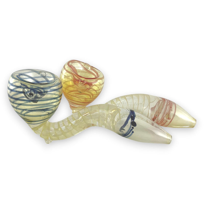 4" Spiral Sherlock Glass Pipe-2CT Glass Pipe Super Supplys Inc