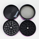 O 2.5" 4-Layer Kitty Design Metal Herb Grinder (Box of 6)