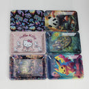 O Assorted Design Metal Tray Small  Pack of 12