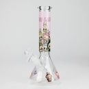 O 10" Catton Girl Design Glass Beaker Bong