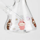 O 10" Catton Girl Design Glass Beaker Bong