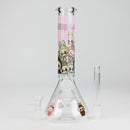 O 10" Catton Girl Design Glass Beaker Bong