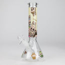 O 10" Catton Girl Design Glass Beaker Bong