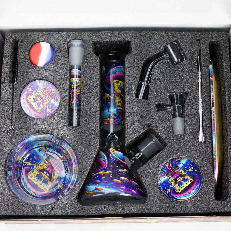 O 10-in-1 Smoke Set with Weed Design Complete Smoking Kit